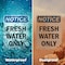 Signmission Fresh Water Only, 18 in W x Rectangle, Vinyl Decal OS-2PACK-NS-D-1824-V-12923 - alternate 6